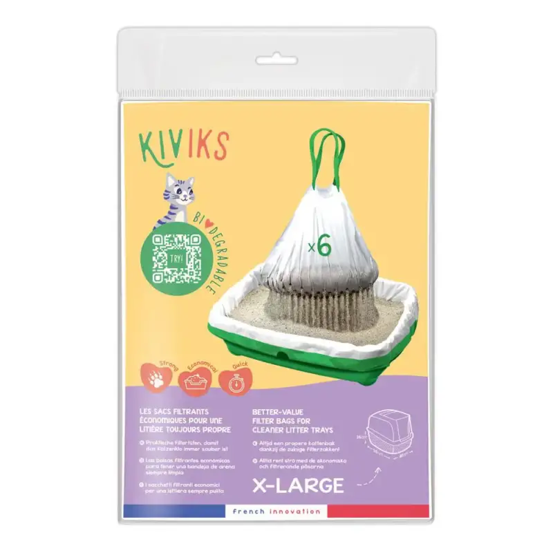 Acheter En Ligne Kiviks Sacs à litière filtrants Taille XL Blanc – 55 x 40 x 26 cm