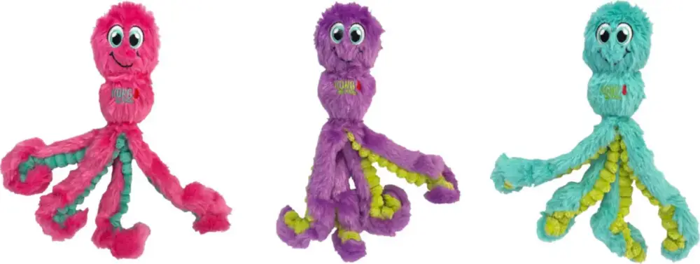 Kong Jouet Chien Peluche Wubba Octopus – Taille M (Livré aléatoirement parmi 3 coloris) Commande En Gros