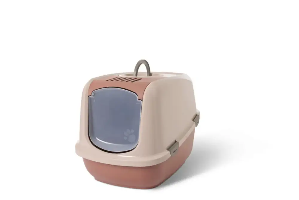 Vente Flash Savic Bac à litière Chat Nestor Jumbo rose – 48,5 x 66,5 x 46,5