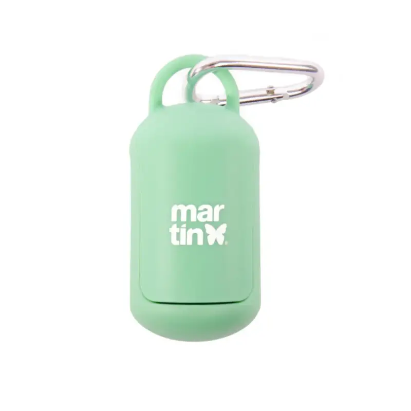 Satisfait Ou Remboursé Martin Sellier Distributeur Sacs à crottes Silicone Vert – 10,5 x 4,9 x 4,9 cm