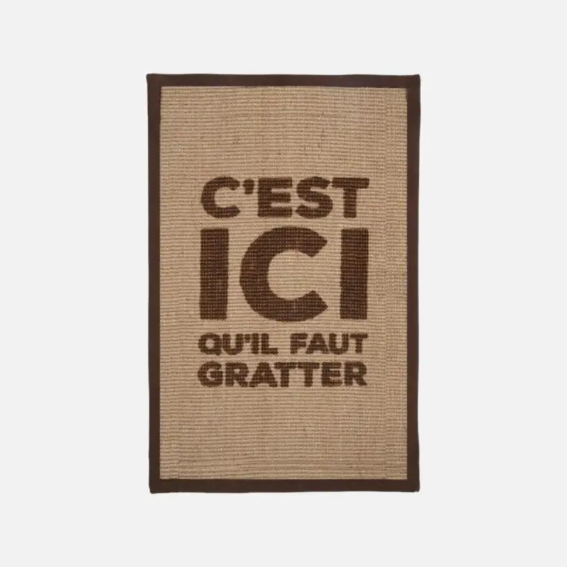 Wouapy Tapis griffoir rectangle Marron – 60 x 38 cm Dernier Modèle