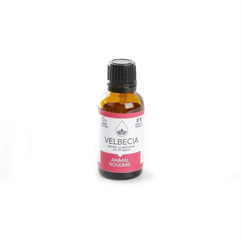 Produit De Marque Velbecia Martin Sellier Fleurs De Bach Animal Boulimie Sans Alcool Made In France – 30 ml