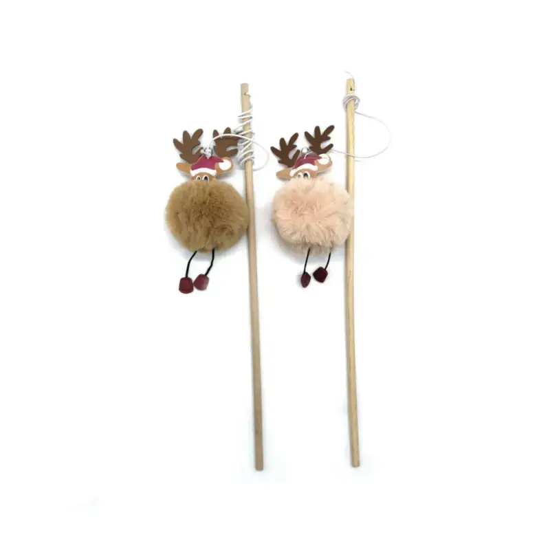 Offre Exclusive Bubimex Jouet Chat Canne À Pêche Peluche Renne XL Marron – 70 cm