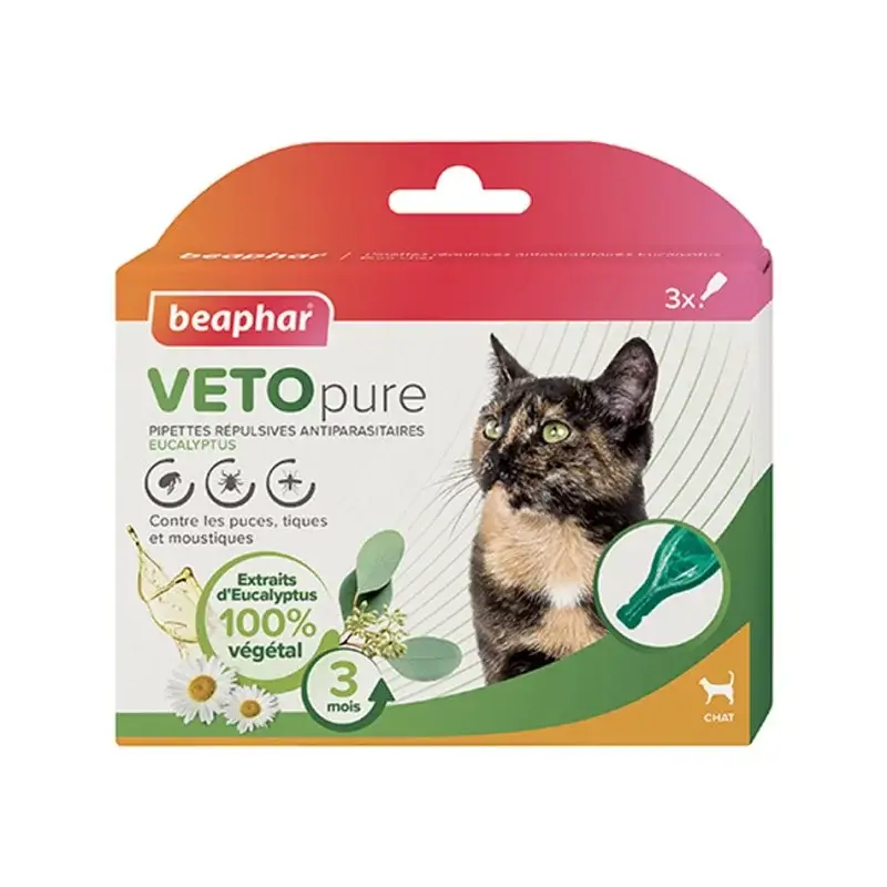 Affaire À Saisir Pipettes répulsives antiparasitaires pour chat VetoPure – Beaphar