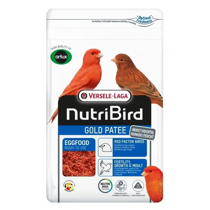 Authentique Gold Pâtée Humide Oiseaux Facteur Rouge – 1kg – NutriBird