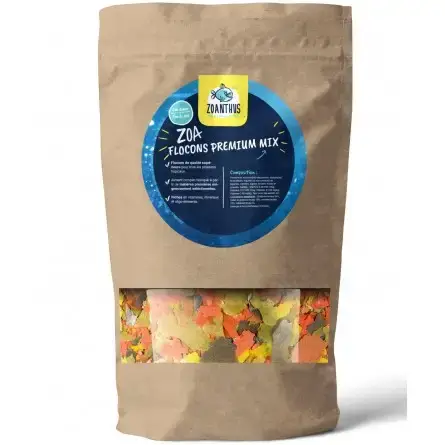 Vente Directe Zoanthus.fr – Flakes Mix Premium – 500ml – Fiocchi premium per pesce