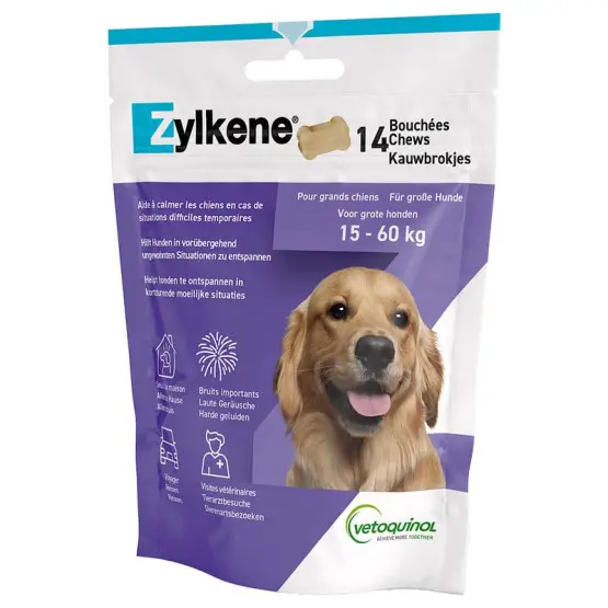 Retour Gratuit Zylkene Chews 450mg pour Chien de 15 à 60 kg