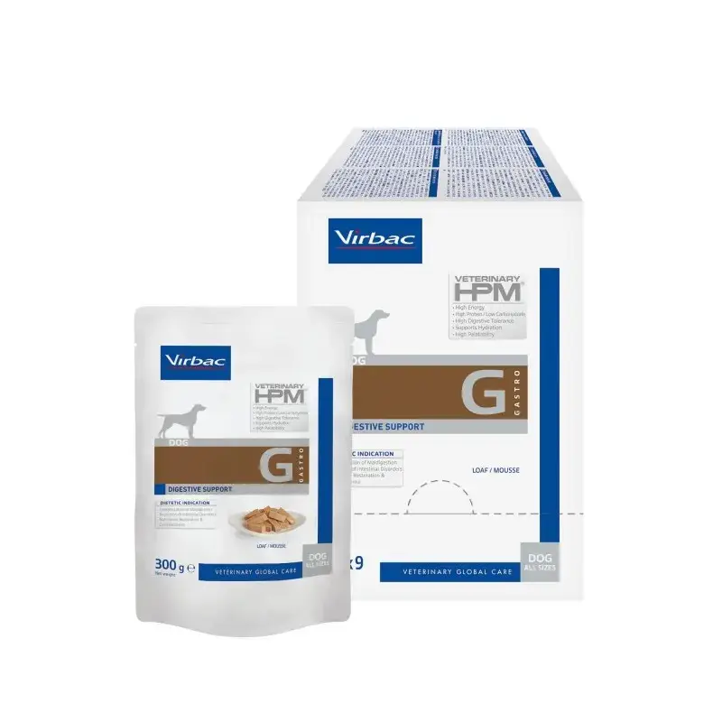 Veterinary HPM Dog G1 Digestive Support Mousse Sachet repas Dernier Modèle
