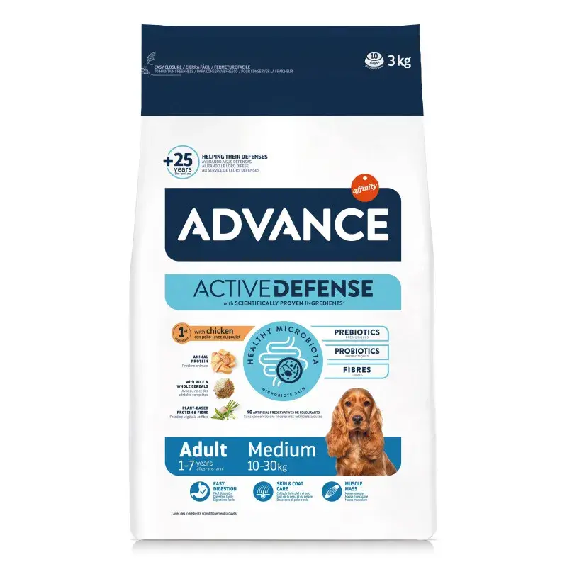 Réduction Advance Chien Active Defense Adult Medium Poulet