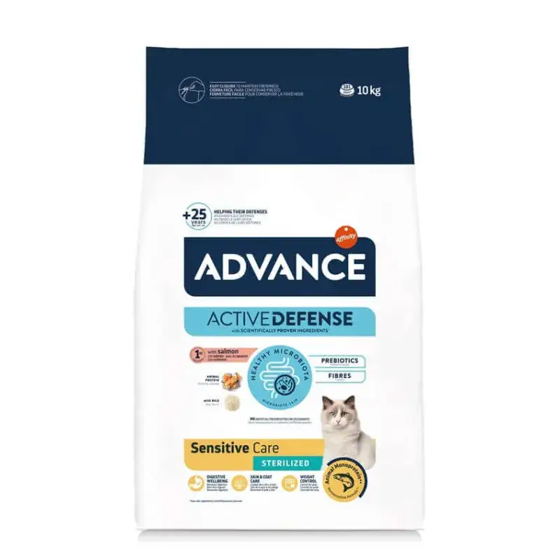 Advance Active Defense Chat Sterilized Sensitive Care Saumon Nouveauté