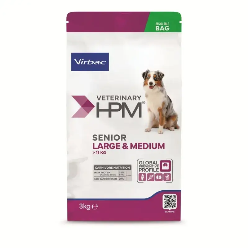 Veterinary HPM Dog Senior Large & Medium New Dernier Modèle