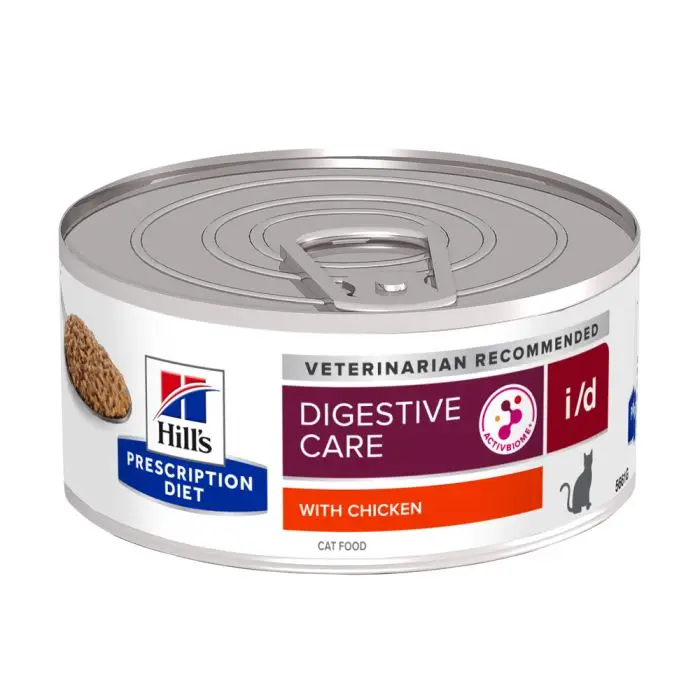 Vente Directe Hill&rsquo;s Prescription Diet I/D AB+ boîtes pour chat au poulet – 24 x 156g