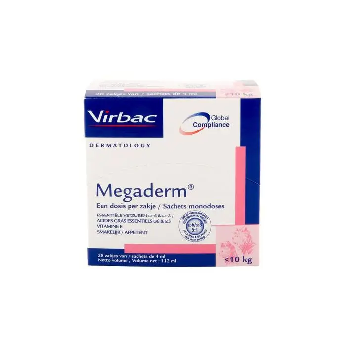 Megaderm monodose chat et petit chien 28 sachets de 4ml Dernier Modèle