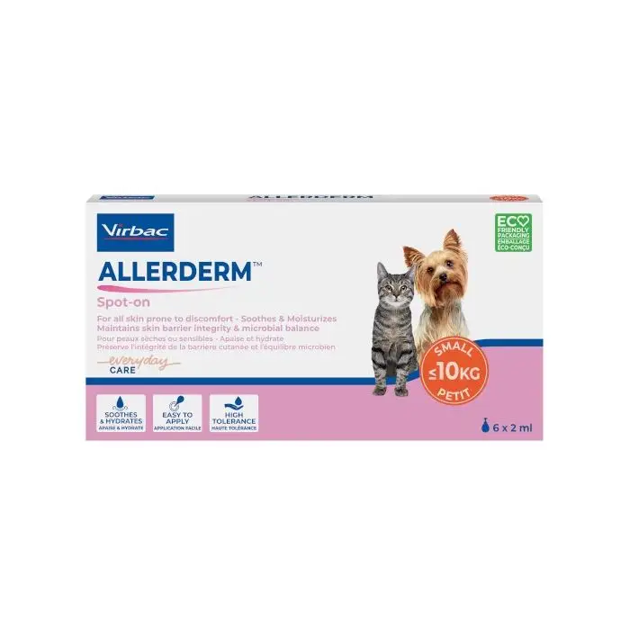 Allerderm™ spot on chat et petit chien (<10Kg) 6 pipettes Offre Exclusive