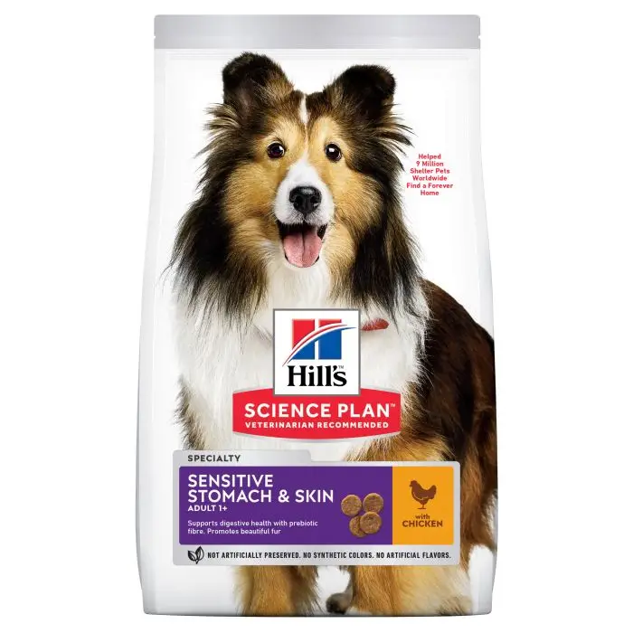Hill&rsquo;s Science Plan Adult Sensitive Stomach & Skin Pour Chien Au Poulet 2,5kg Prix Bas