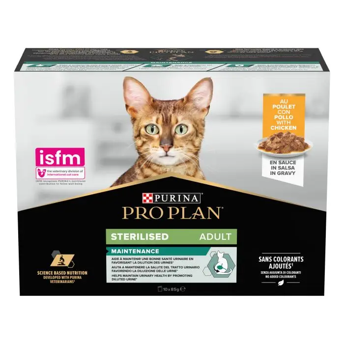 Acheter Direct Pro Plan Sterilised Pour Chat Au Poulet 10x85g