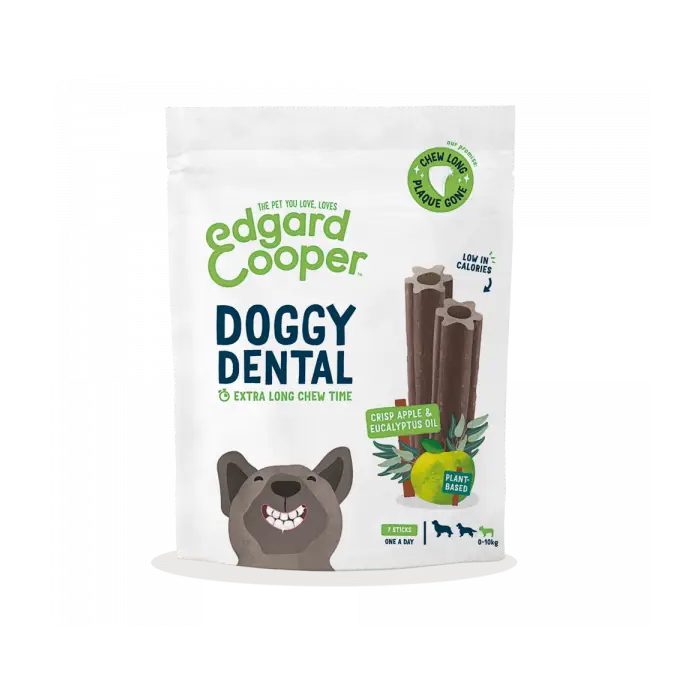 Quantité Limitée Edgard & Cooper Batonnets Dentaires Chiens Pomme & Eucalyptus 105g