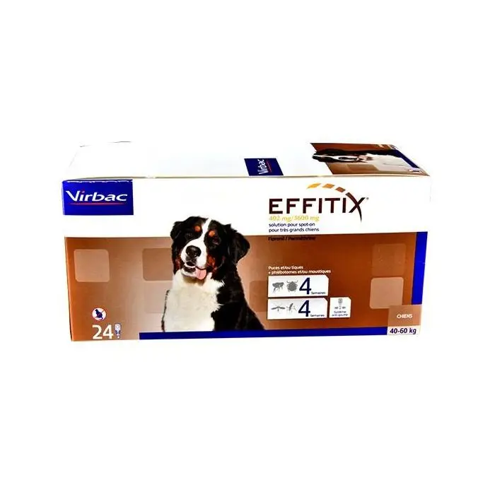 Bon Plan Effitix Spot On – Chien 40-60kg – 24 pipettes
