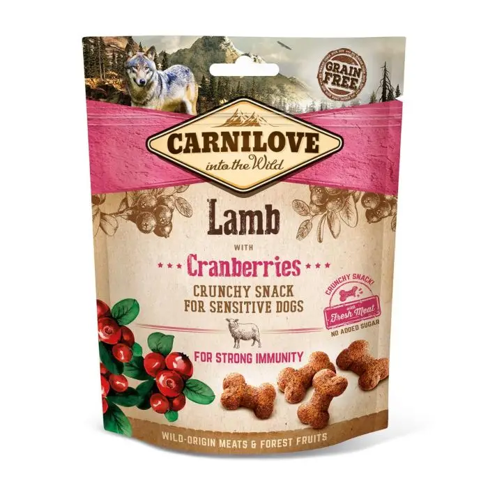 Expédié Aujourd&rsquo;hui Carnilove Crunchy Snack à l&rsquo;Agneau Sensitive pour Chien 200g