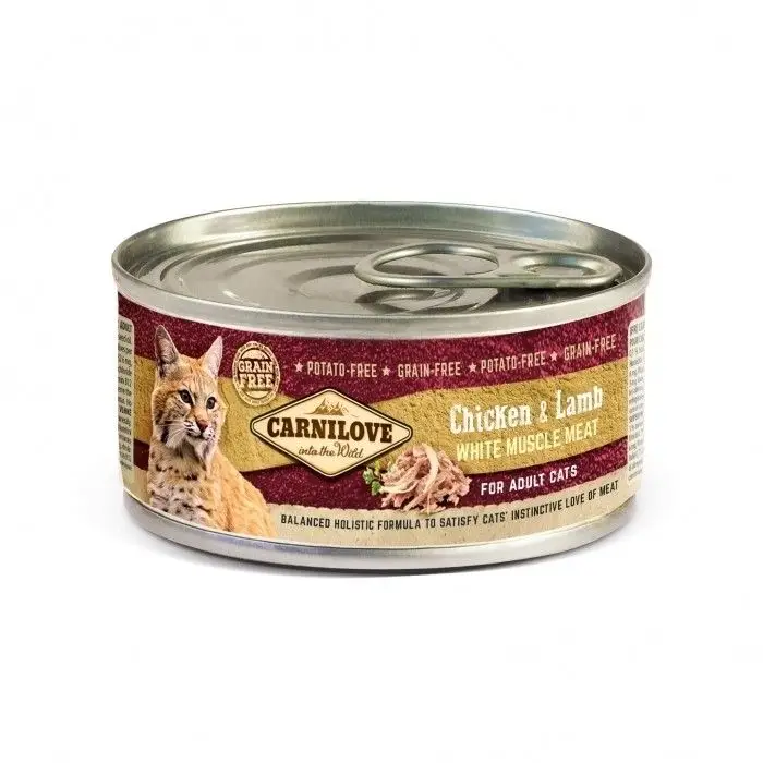 Carnilove Chat Adult – Poulet et Agneau – 6 Boîtes de 100g Réduction