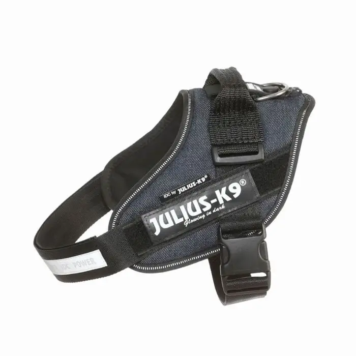 Satisfait Ou Remboursé Harnais Julius IDC Power-K9 Bleu Jean Bords Fluo Taille 2 71-96 cm