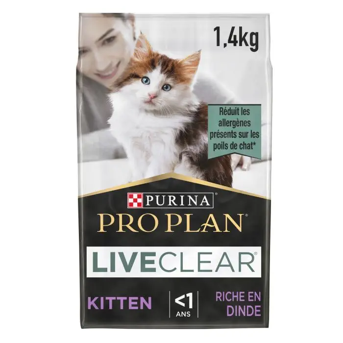 Livraison Express Purina Pro Plan Liveclear pour Chaton à la dinde 1,4kg
