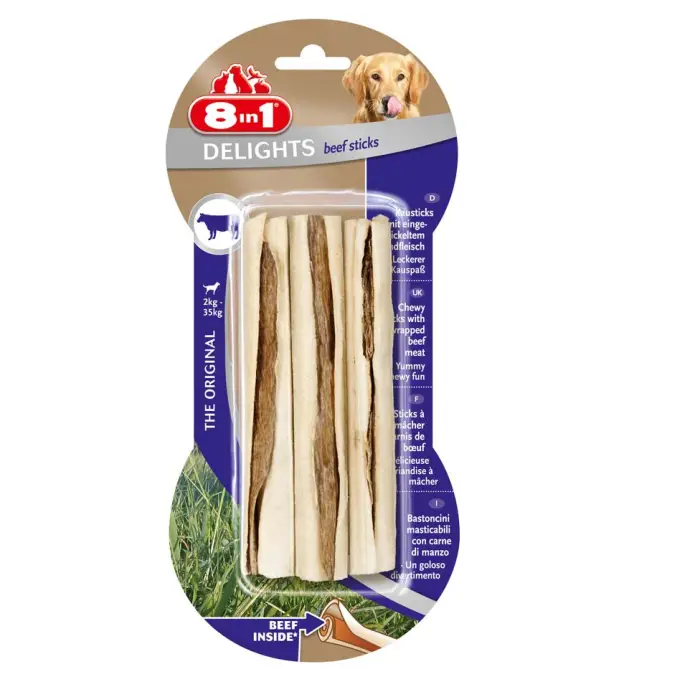 Nouvel Arrivage STICKS À MÂCHER 8IN1 Delights x 3 – Boeuf