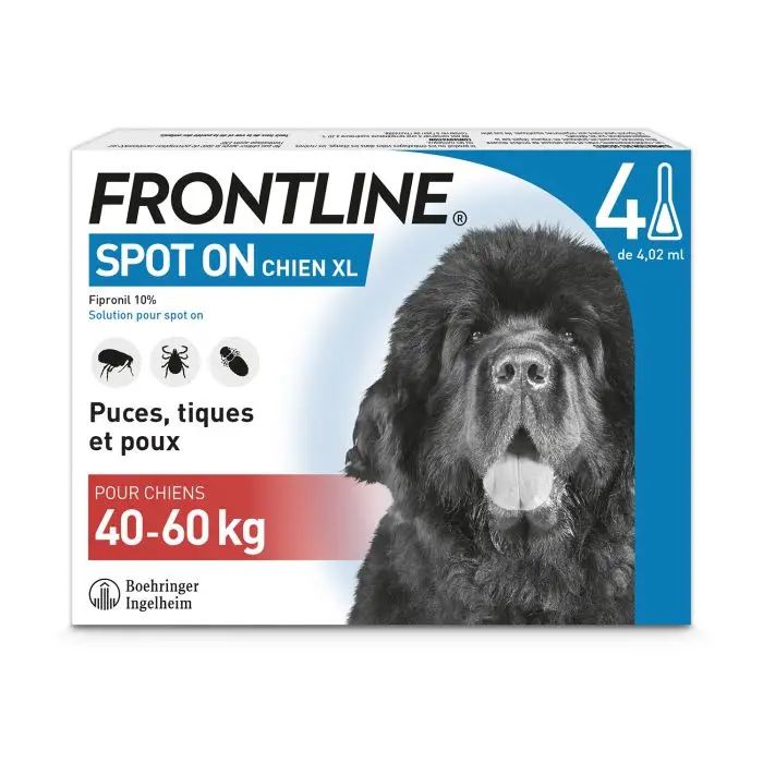 Frontline Spot-on XL chien 40 à 60kg Retour Gratuit