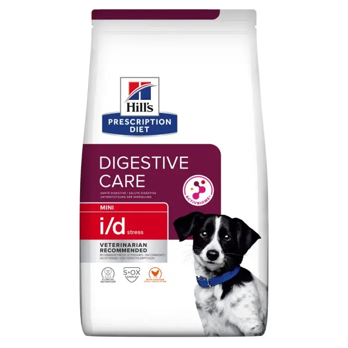 Hill&rsquo;s Prescription Diet I/D Stress Digestive Mini pour petit chien au poulet Commander Vite