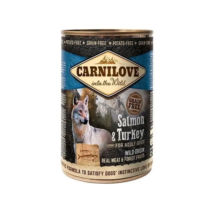 Certifié Carnilove Chien Adulte Saumon et Dinde – Sans Céréales – Boîte de 400g
