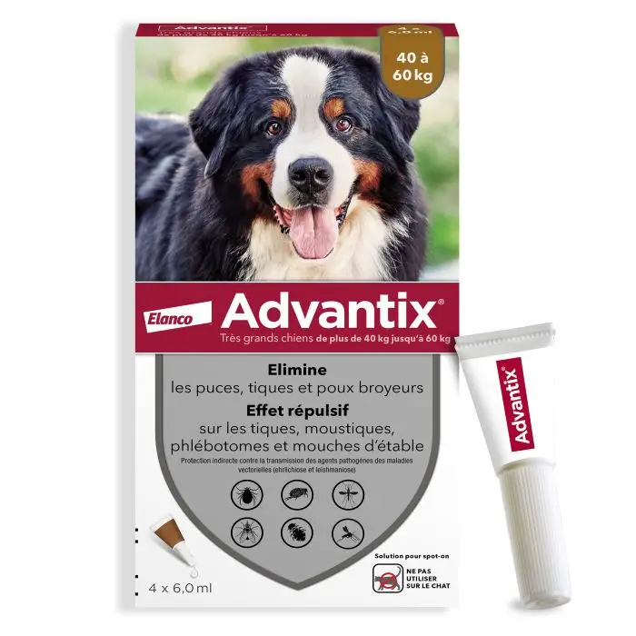 Advantix très grand chien + de 40Kg Haute Qualité