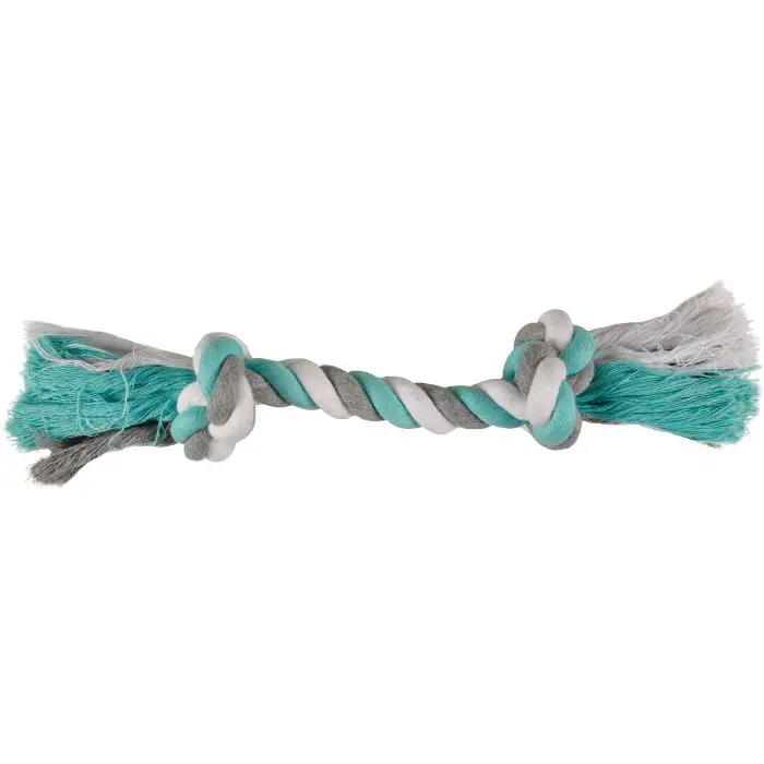 Acheter Direct Flamingo Jim Corde 2 Noeuds En Coton pour Chien blanc/gris L 35cm