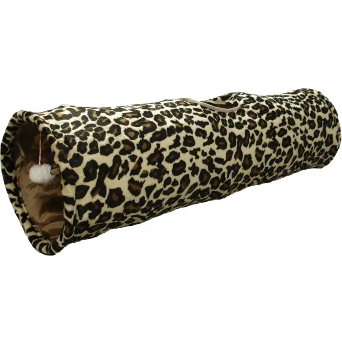 Acheter Direct Flamingo Tunnel Pour Chat Leopard 90x25cm