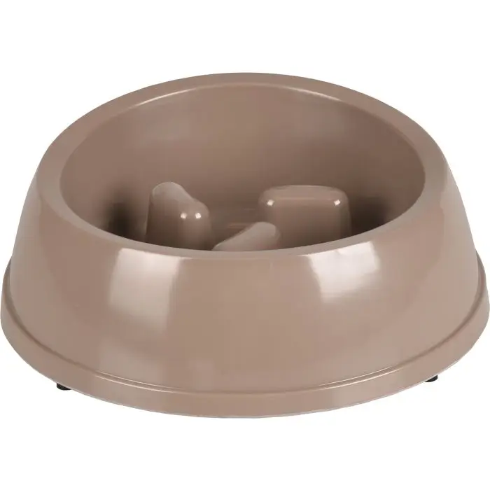 Top Vente Flamingo Gamelle Mangi Slow Feeder Taupe En Mélamine pour Chien 1500ml