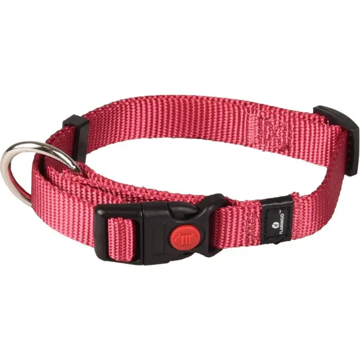 Achetez Aujourd&rsquo;hui Flamingo Collier Ziggi Rouge Cerise pour Chien 30-45cm 15mm