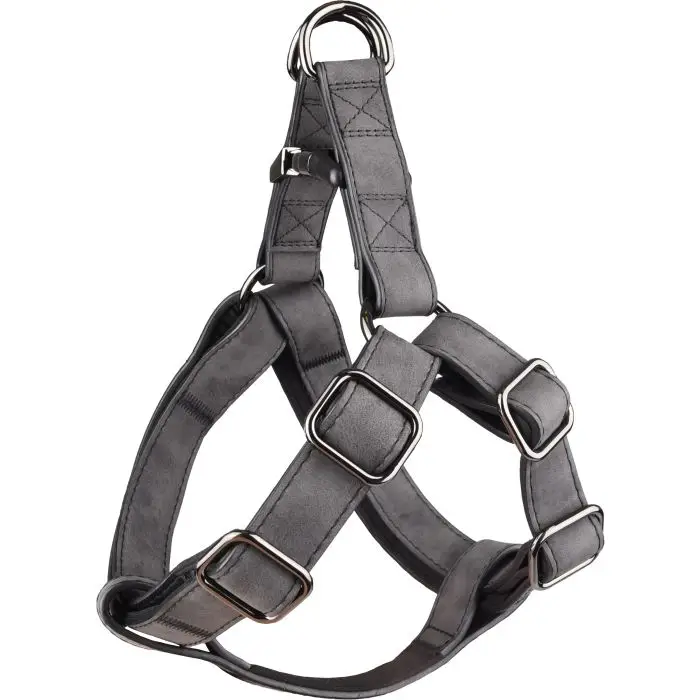 Commander Maintenant Flamingo Harnais Step&go Delu pour Chien 55-85cm 25mm Noir