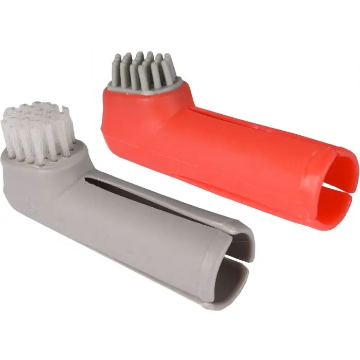 Retour Gratuit Flamingo Set Brosse À Dents De Doigt Dentes 1,7×2,5x6cm pour Chien