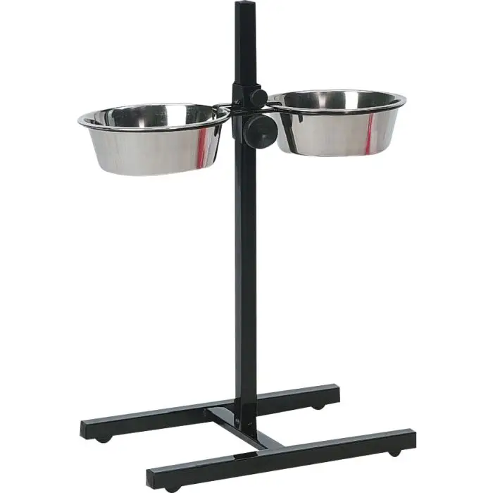 Solde Flamingo Gamelle Support En H Avec 2 Ecuelles Otis 2x27cm pour Chien 4L