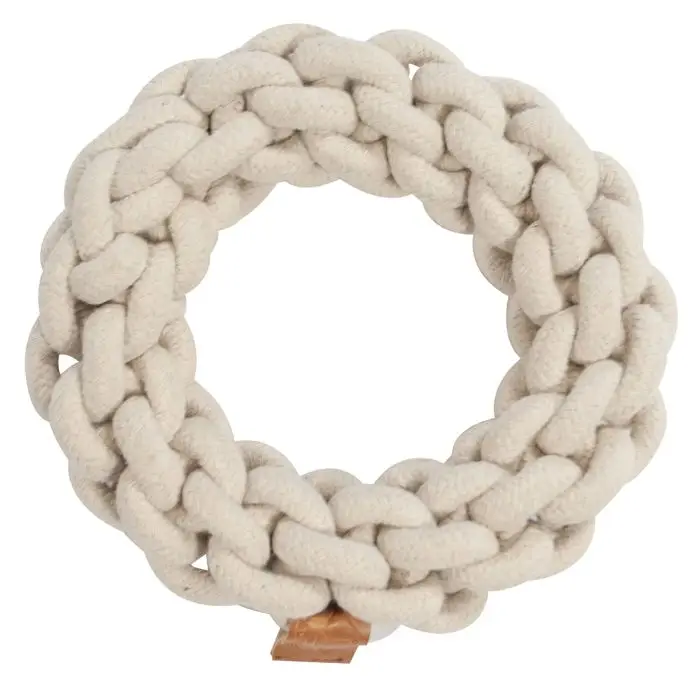 D&D Home Ben Anneau Tressé Beige pour Chien 19cm Nouvelle Collection