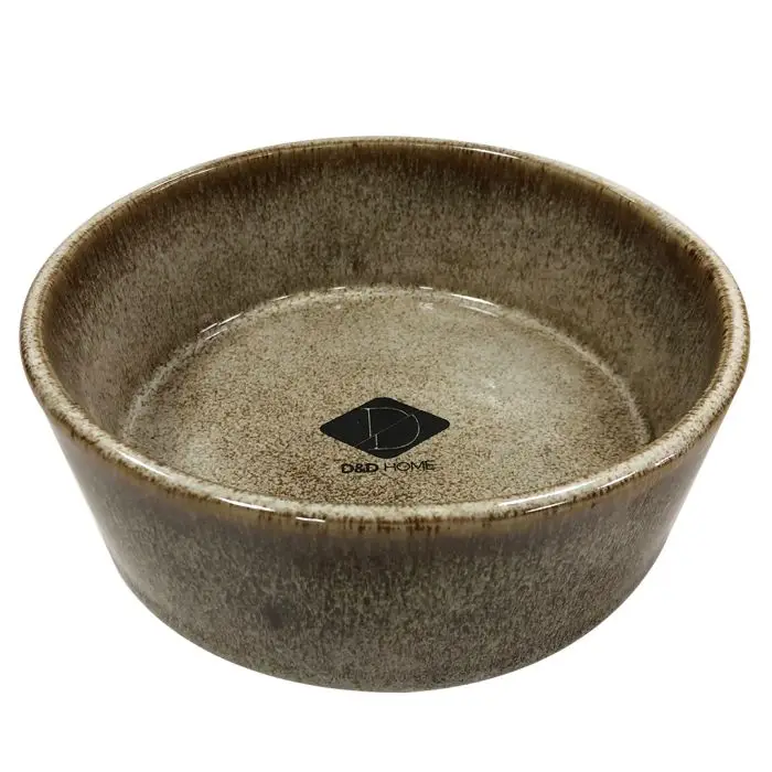 Must-Have D&D Home Gamelle Et Bol D`eau Jasper Sand 16,8×16,8×6,5cm pour Chien