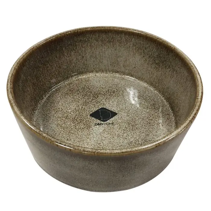 D&D Home Gamelle Et Bol D`eau Jasper Sand 20,8×20,8x9cm pour Chien Dernière Chance