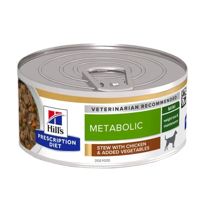Hill&rsquo;s Prescription Diet Metabolic boîtes pour chien – 24x156g au poulet et légumes Offre Exclusive