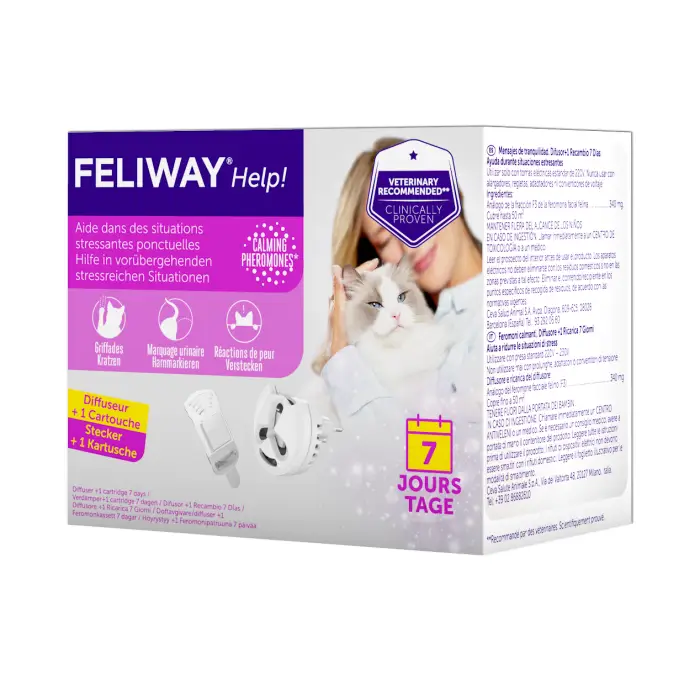 Jusqu&rsquo;à Épuisement Des Stocks Feliway Help! Diffuseur Et Cartouche (7 Jours) pour Chat