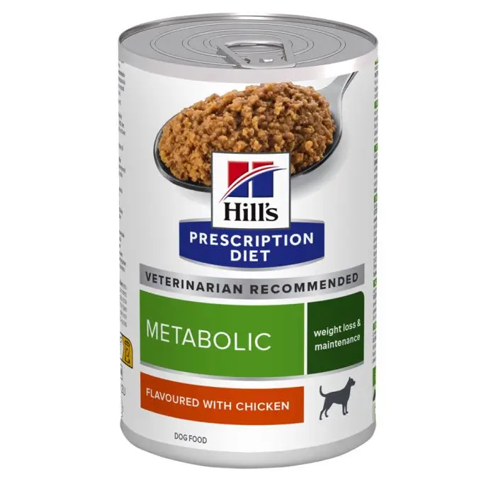Solde Hill&rsquo;s Prescription Diet Metabolic boîtes pour chien au poulet – 3x370g