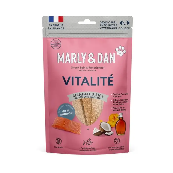 Commander Maintenant Marly & Dan Barres à mâcher Vitalité Chien