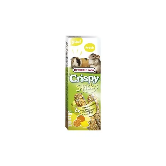Versele-Laga Crispy Sticks Cobaye-Chinchilla Agrumes 2x110g Paiement Sécurisé