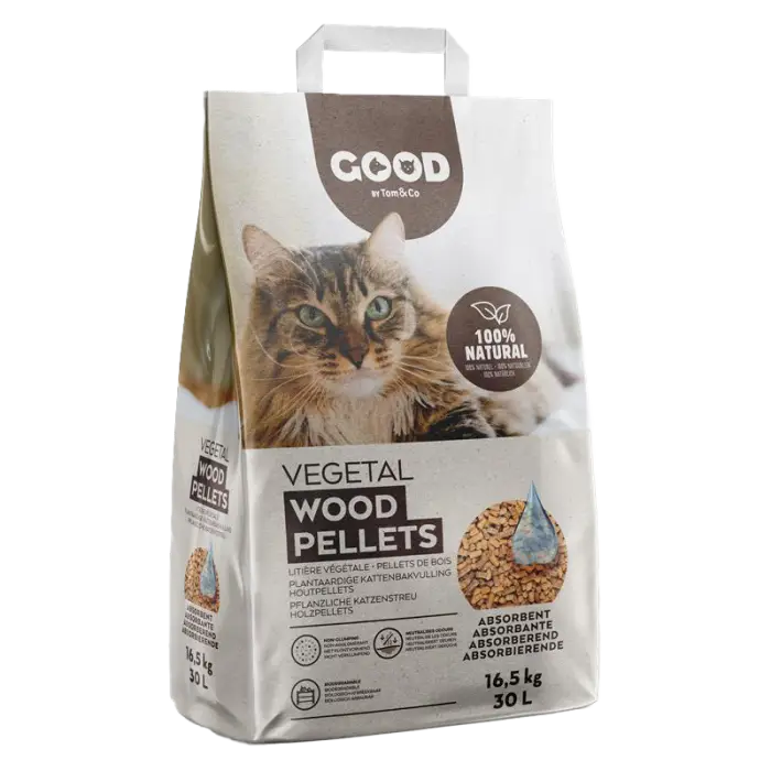 Good Litière Pour Chat Granulés de Bois 30L Meilleur Prix