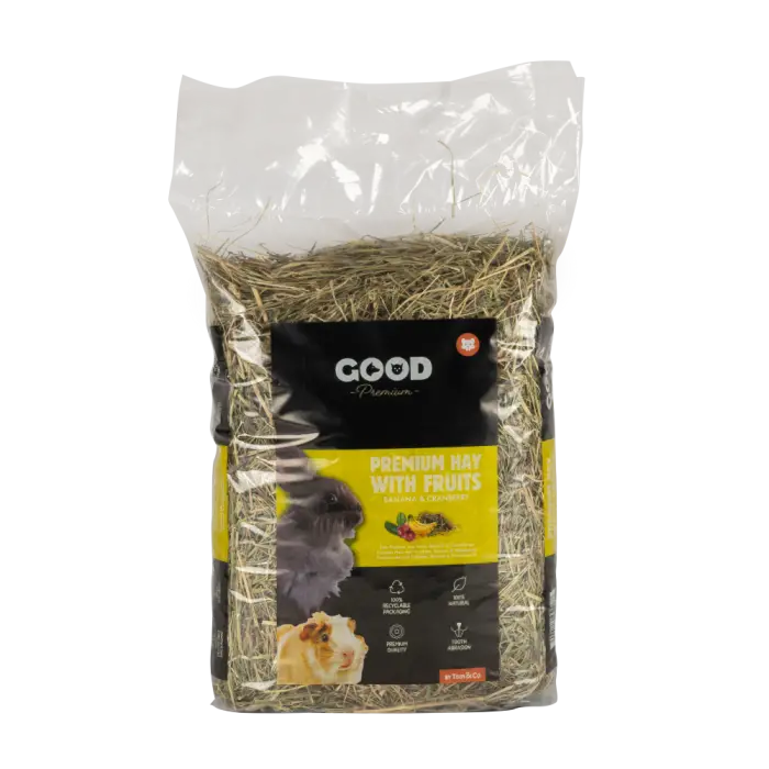 Good Premium Foin Fruits Banane/canneberge pour Rongeurs 500g Authentique