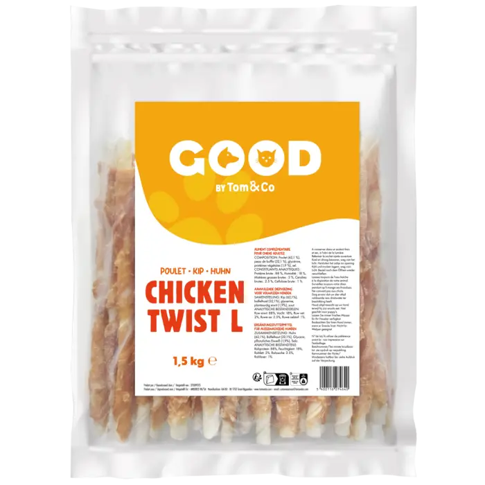 Good Chicken Twist Pour Grand Chien Os À Mâcher 1,5kg Authentique