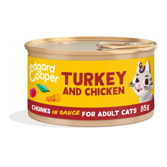 Super Prix Edgard & Cooper pour Chat Adult Morceaux Dinde/poulet 85g